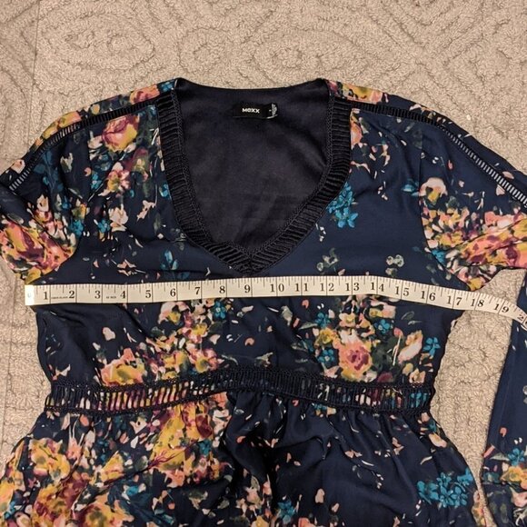 MEXX Blue floral boho dress size 2 @Y - Picture 11 of 12